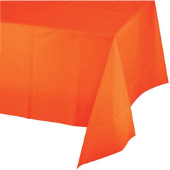 Sun Orange Plastic Table Cover