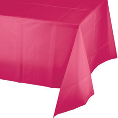 Hot Magenta Plastic Table Cover