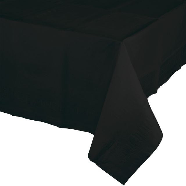 Black Velvet Plastic Table Cover