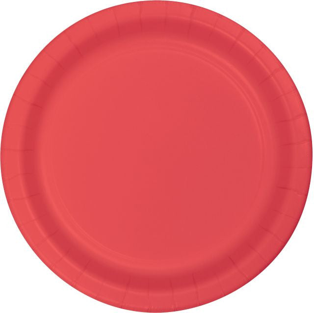 Coral 7" Paper Plate